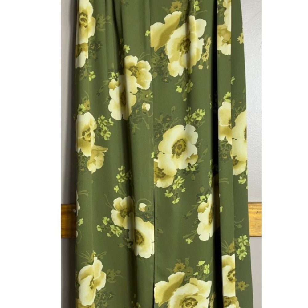 Vintage Floral Green Skirt